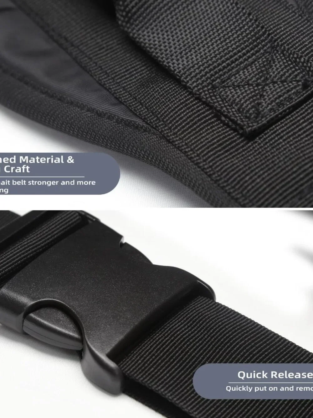 MKEFMEI Gait Belt with Handles for Seniors, Quick Release Buckle, Physical Thera